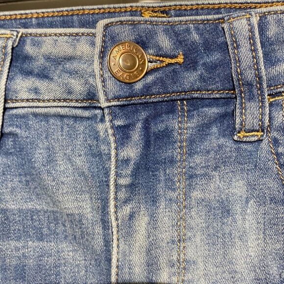 American Eagle Outfitters Women's Blue Distressed Hi-Rise Jegging Jeans Size 4 - Picture 5 of 11